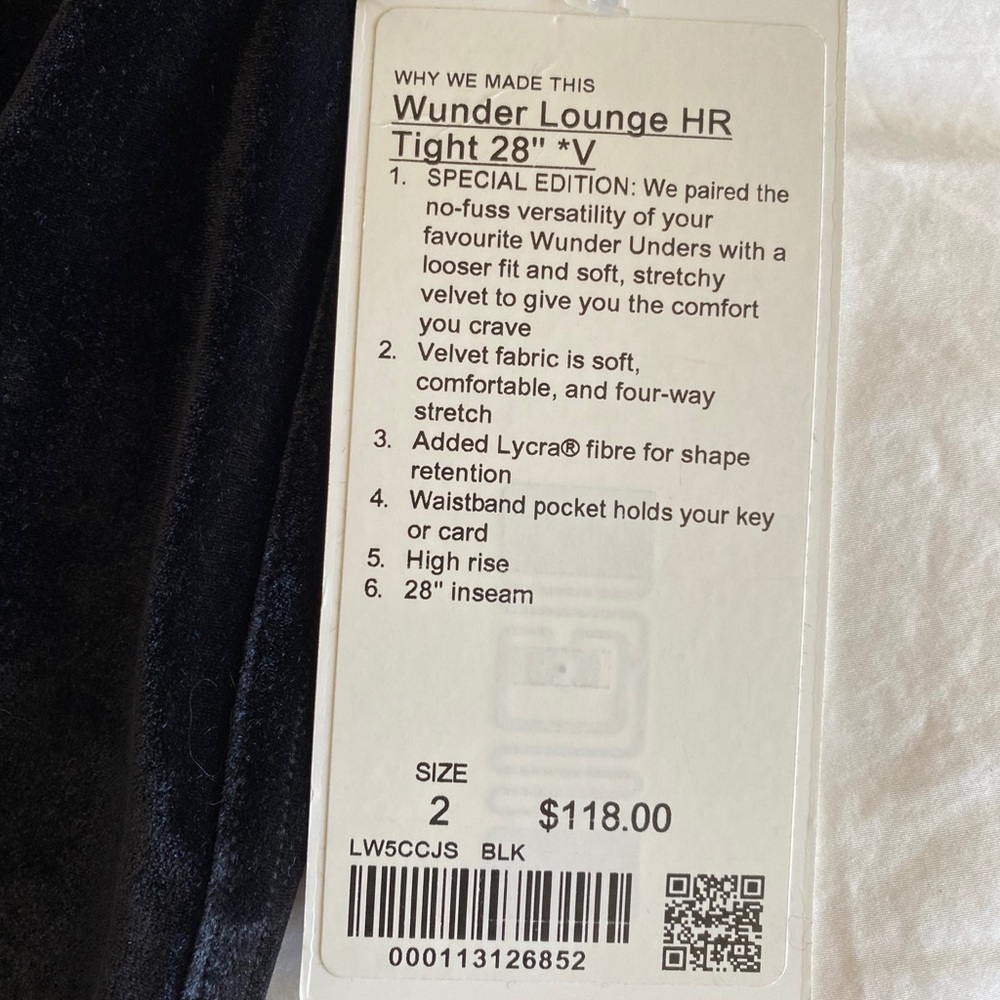 Lululemon Velvet 28’ Pants NWT